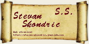 Stevan Škondrić vizit kartica